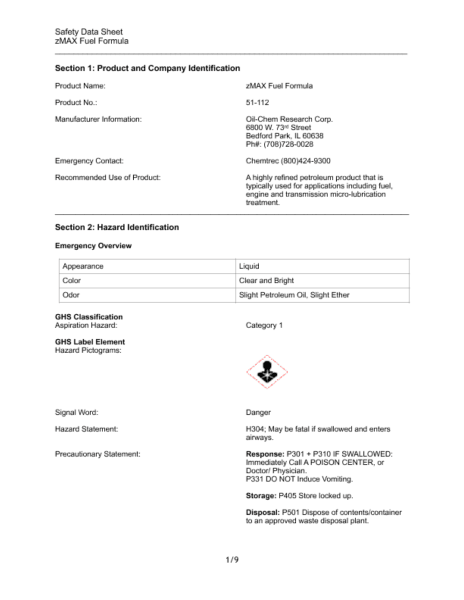 sds document